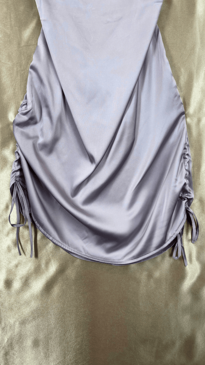 Satin Criss Cross Back Dress - TRÈS FOU OR SOMETHING
