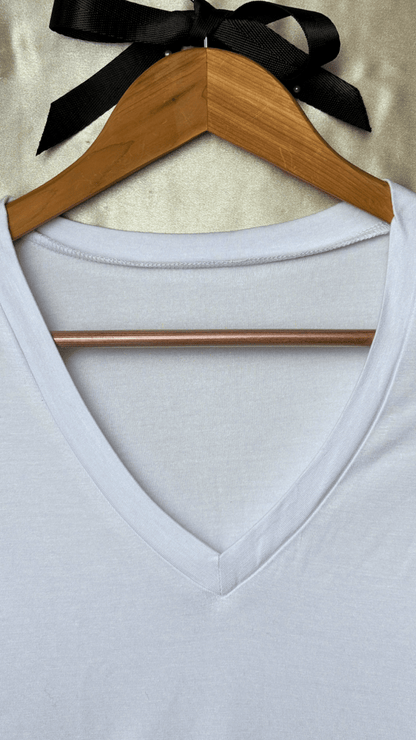 SmoothFlexi Plunge Long Sleeve White Bodysuit - TRÈS FOU OR SOMETHING