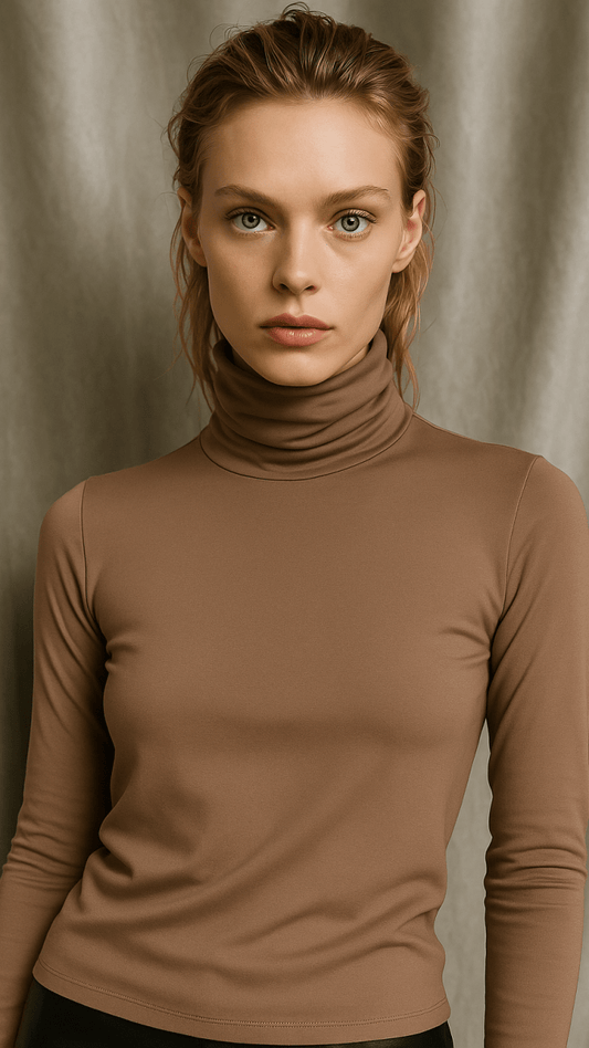 SoFree Long Sleeve Turtleneck Fawn Top - TRÈS FOU OR SOMETHING