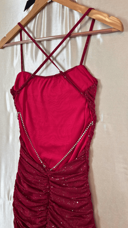 Sparkle Backless Mini Dress - TRÈS FOU OR SOMETHING