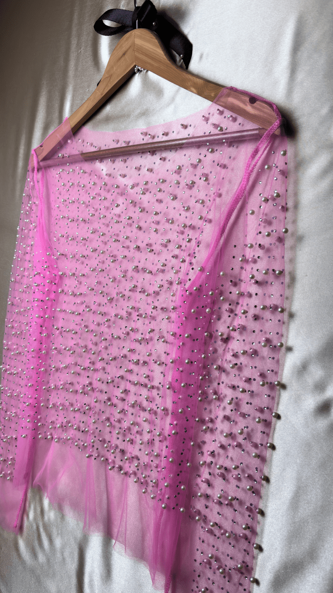 Sparkly Pearly Peek - A - Boo Pink Top - TRÈS FOU OR SOMETHING