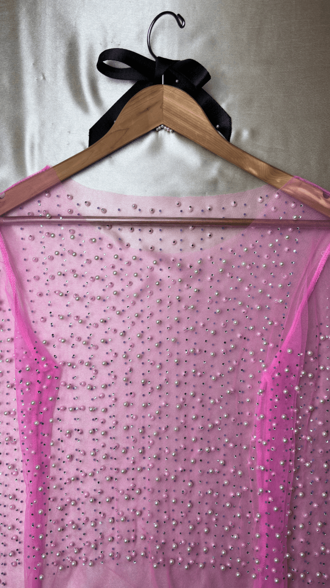 Sparkly Pearly Peek - A - Boo Pink Top - TRÈS FOU OR SOMETHING