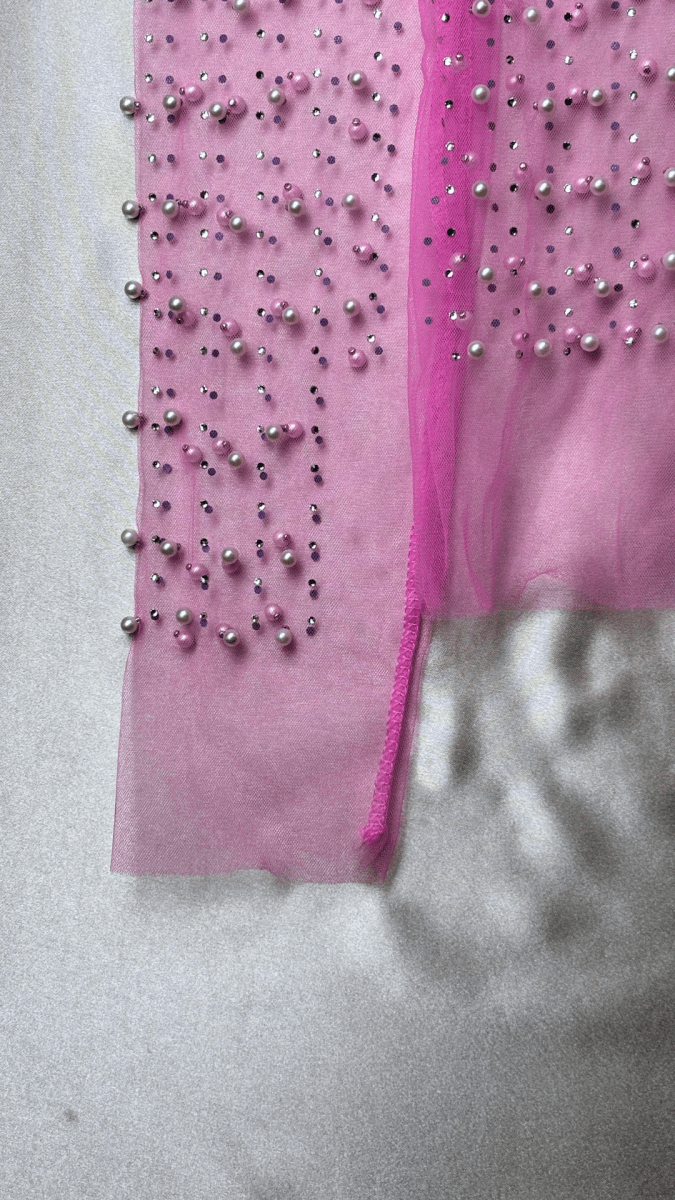 Sparkly Pearly Peek - A - Boo Pink Top - TRÈS FOU OR SOMETHING