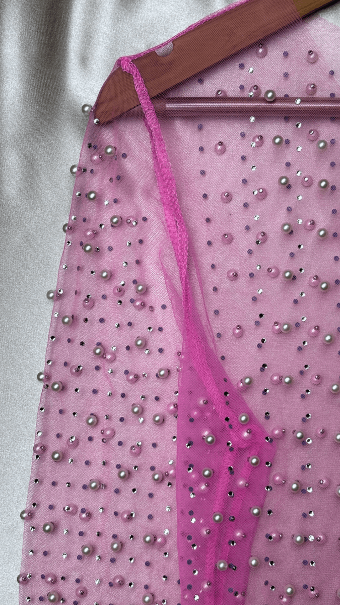 Sparkly Pearly Peek - A - Boo Pink Top - TRÈS FOU OR SOMETHING