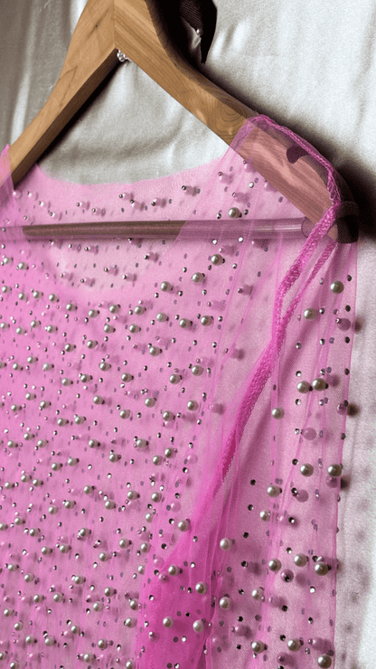Sparkly Pearly Peek - A - Boo Pink Top - TRÈS FOU OR SOMETHING