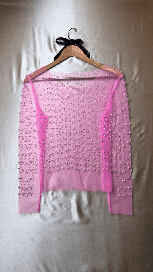 Sparkly Pearly Peek - A - Boo Pink Top - TRÈS FOU OR SOMETHING