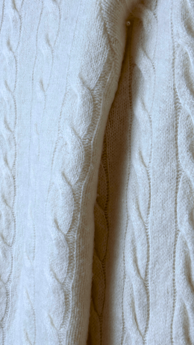 Tortoise Merino Wool Cream Cardigan - TRÈS FOU OR SOMETHING