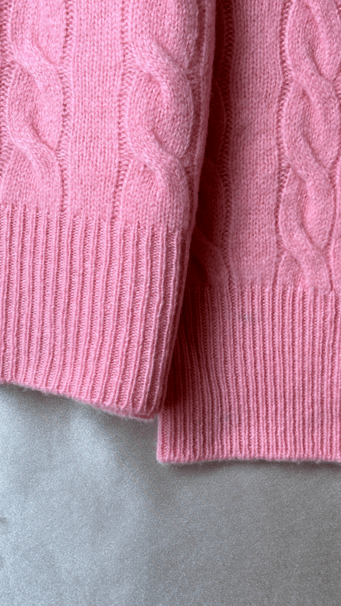 Tortoise Merino Wool Pink Cardigan - TRÈS FOU OR SOMETHING