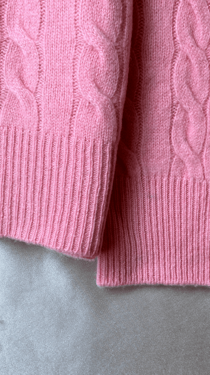 Tortoise Merino Wool Pink Cardigan - TRÈS FOU OR SOMETHING