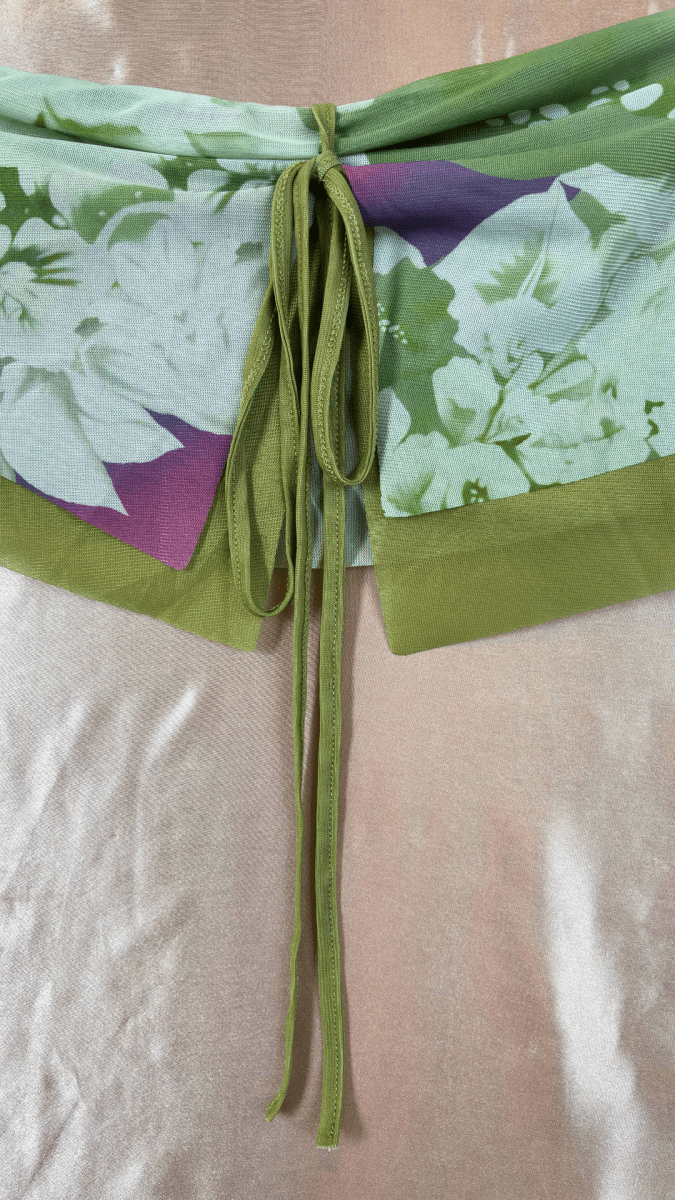 Tropical Cinched Bust Halter Bandeau Top - TRÈS FOU OR SOMETHING