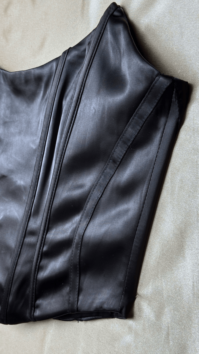 Victorian Black Boning Corset Bustier Top - TRÈS FOU OR SOMETHING