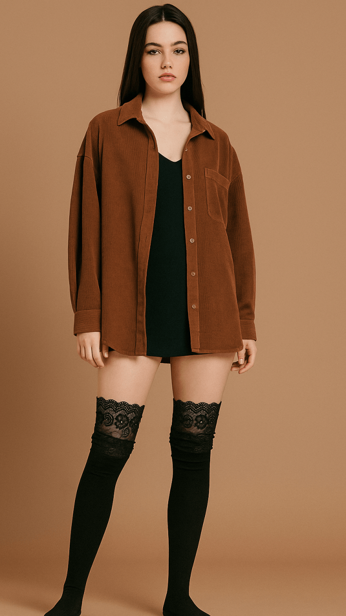 Wide Lace Thigh Socks - CHAMBRE 535