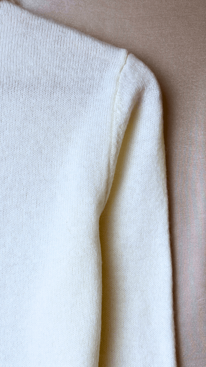 Wool Turtleneck Cream Sweater - TRÈS FOU OR SOMETHING